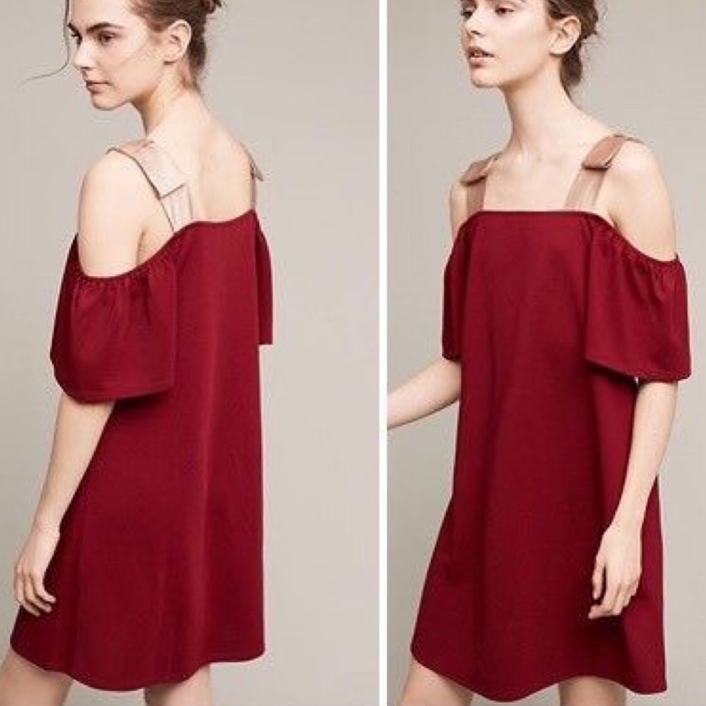 Anthropologie Sunday in Brooklyn Cold Shoulder Bow Dress